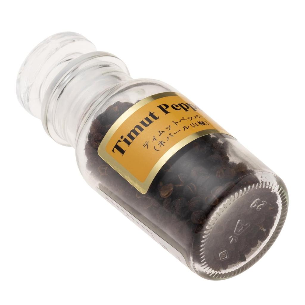 ASAOKA SPICE Timut Pepper R Glass Jar 16g - Nepalese Sichuan Pepper with Citrus Aroma and Mild Numbing Heat for Seafood and Curry