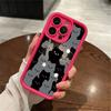 Милый мультяшный кот Силиконовый чехол для телефона Для iPhone 17 16 15 14 13 12 11 Pro Plus Max 17 Air 16 E Ударопрочный Мягкий Бампер Задняя крышка