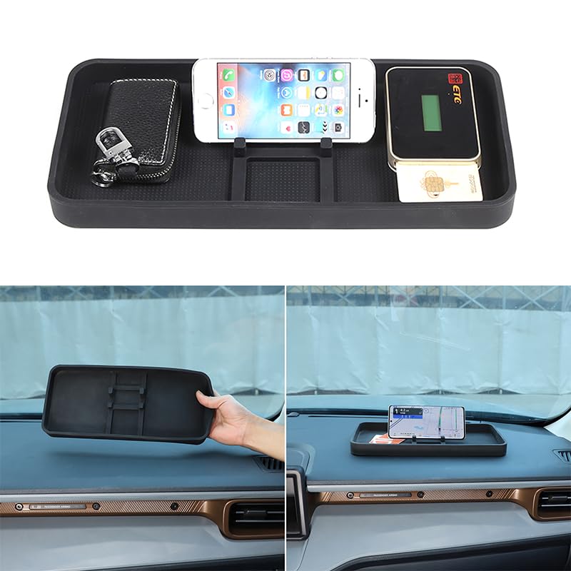 Hcilloend Multifunctional Car Dashboard Tray with Smartphone Storage Small Item Meter Large Easy Car Accessories X Multi-Tray, Stand, Box, Organizer,