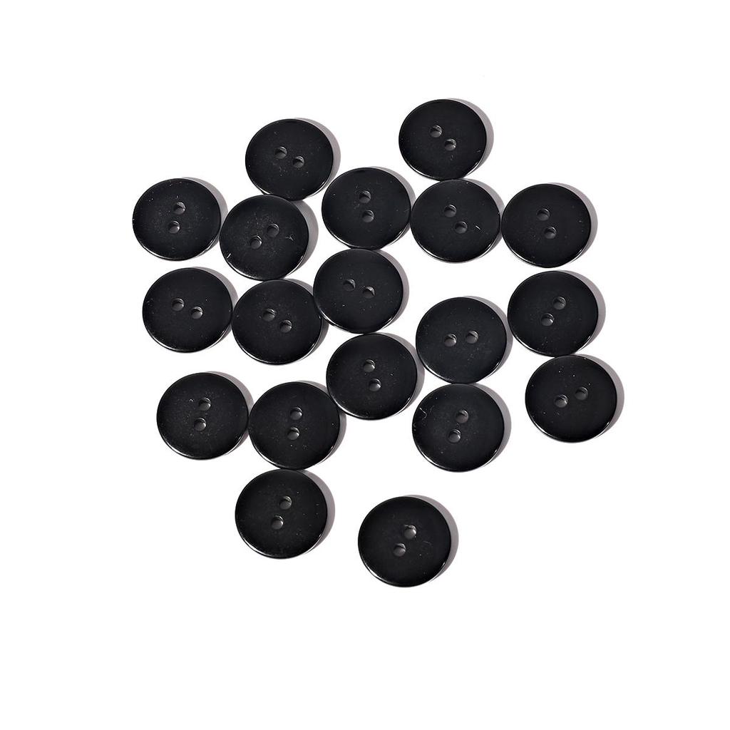 Resin Sewing Button Scrapbooking Round White Black 2 Holes 9/10/11.5/15/18/20/23/25 Mm