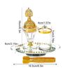 1 Набор Стеклянный Ближневосточный Золотой Изысканный Подарок Арочная Форма Домашний Декор Подставка для Благовоний Украшение Доступно Несколько Вариантов