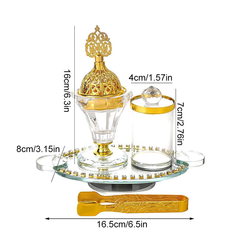 1 Набор Стеклянный Ближневосточный Золотой Изысканный Подарок Арочная Форма Домашний Декор Подставка для Благовоний Украшение Доступно Несколько Вариантов