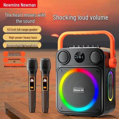 Портативная Bluetooth-колонка KTV Newman K516 с микрофоном, штекер CN (адаптер в комплекте)