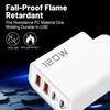 Быстрое зарядное устройство USB Type C 120 Вт, 4 порта, PD Quick Charge 3.0 для Samsung Huawei, EU US UK вилка, адаптер для телефона