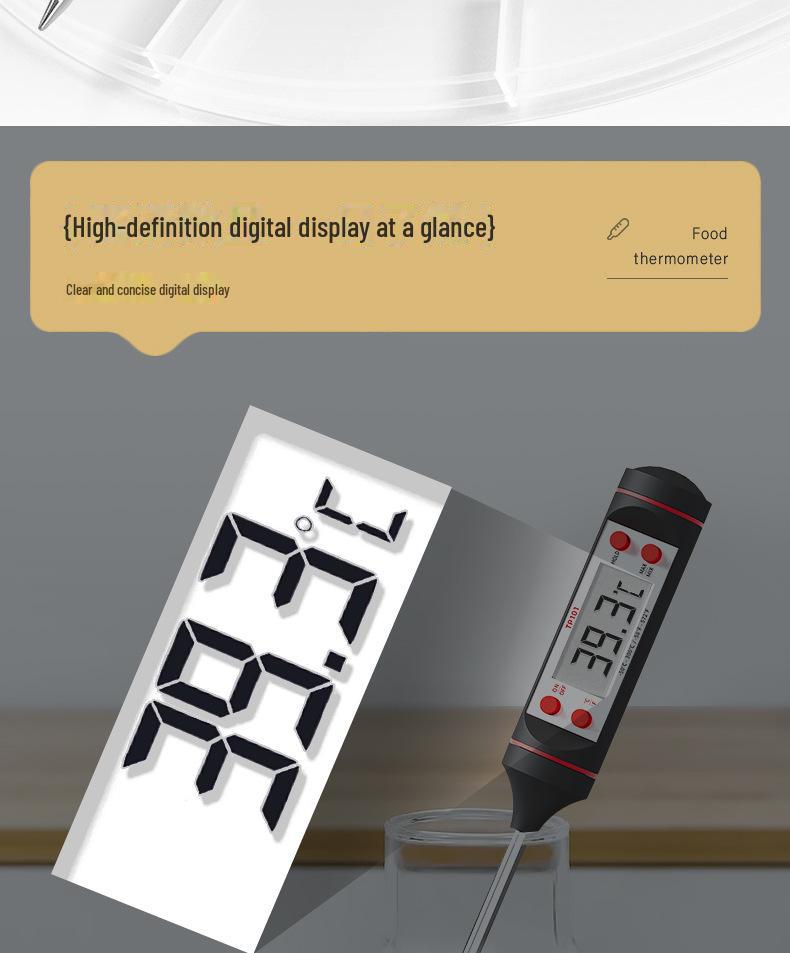 Цифровой кухонный термометр для еды, воды, масла, молока и выпечки с электронным зондом