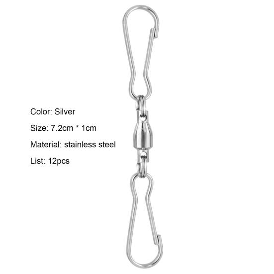 12 шт. вращающиеся зажимы с двойным зажимом, универсальные горшки для растений из нержавеющей стали, поворотные крючки для подвешивания ветроуказателя