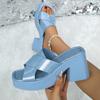 Мода 2024 года, модная обувь для женщин, женские тапочки для отдыха на открытом воздухе, летние повседневные женские однотонные туфли на толстом каблуке и платформе, женские