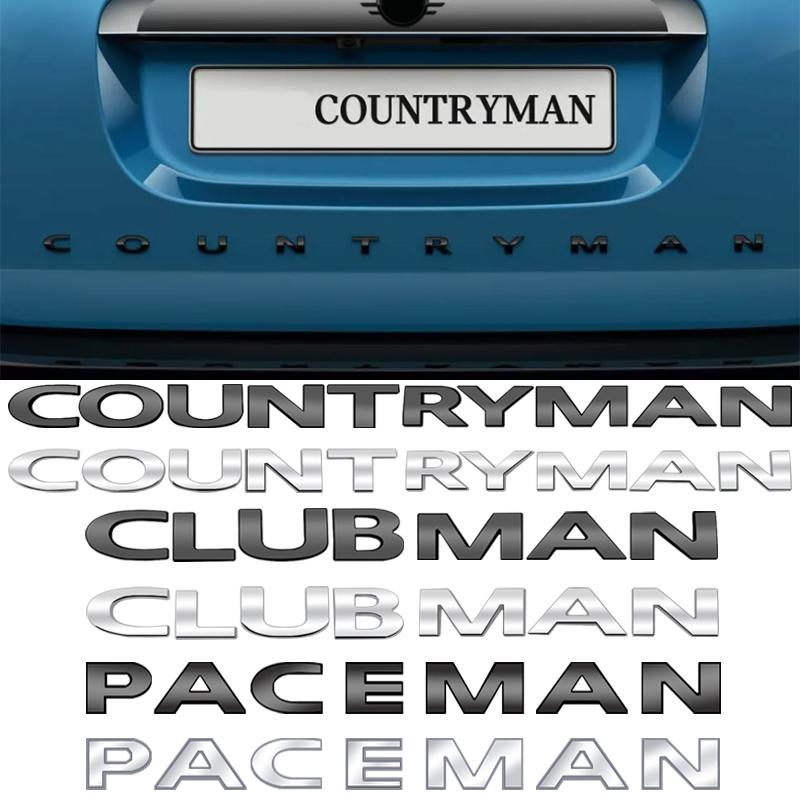 Car Accessories Metal Letter Emblem Rear Trunk Body Badge Sticker For MINI Cooper S R60 F60 Countryman JCW Clubman Paceman