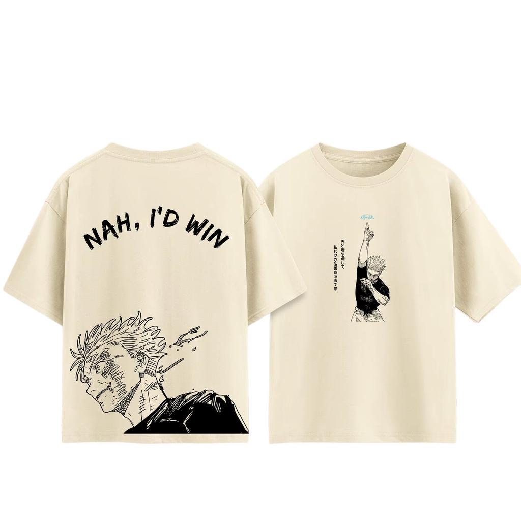 Футболка Jujutsu Kaisen Годжо Сатору, Унисекс, Летняя, Хлопок, Стиль Y2K, Модный Топ с Коротким Рукавом для Фанатов Аниме, Уличная Одежда