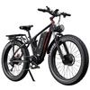 Electric Bicycle All Terrain Duotts 26" 750Wx2 Motor Fully Suspended Adult Electric Bicycle Max Load 150Kg Shimano 7 Speed Black S26