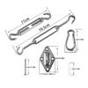 Heavy Duty Sun Shade Sail 304 Stainless Steel Hardware Kit M5/M6 Awning Fixing Installation Kit Stainless Steel Snap Hooks