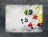 Glass protective plate for the stove 70x52 Fruit