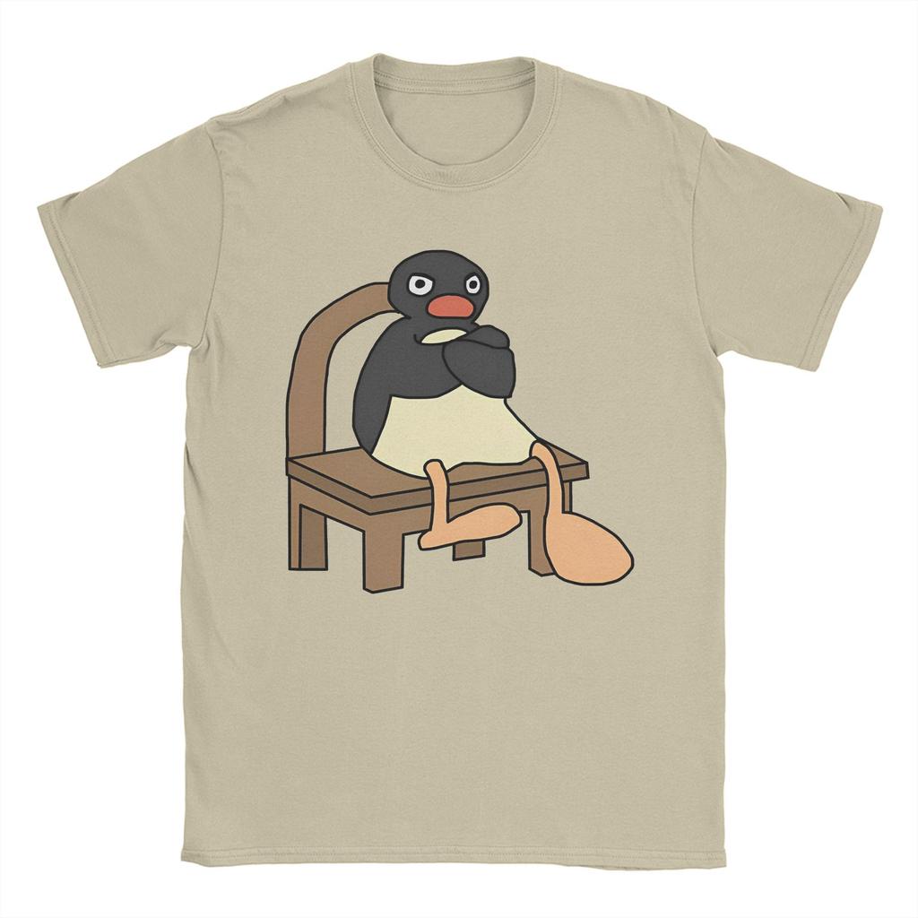 Мужская и женская футболка с принтом Angry Pingu, футболка из 100% хлопка, футболки, одежда