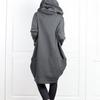 Women's 2021 Loose Fit Hooded Zipper Sweatshirt Jacket with Pockets
