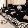 Vintage Chenille Sofa Cover Full Coverage Non-Slip Couch All-Season Universal Dog Pattern Couch Camping Blanket