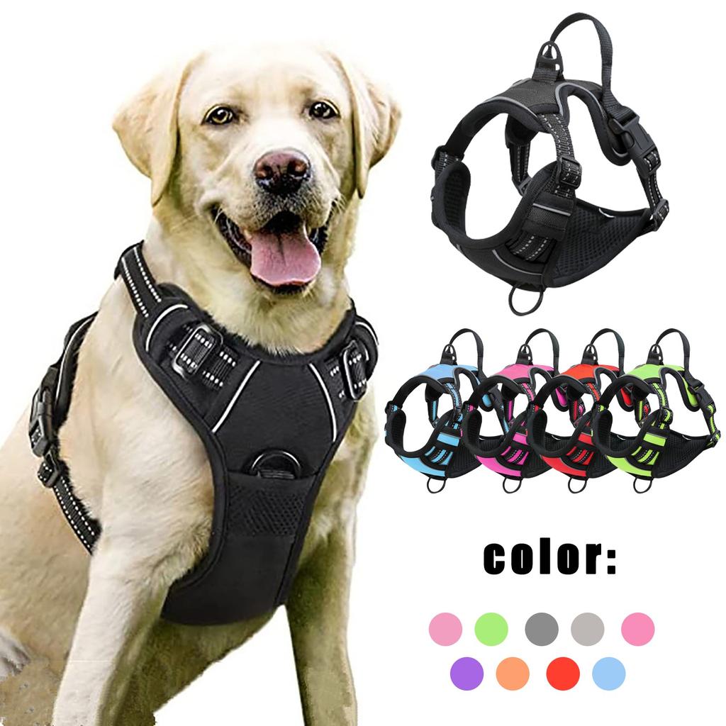 Dog Chest Strap, Adjustable Soft Padded Dog Vest, Easy Walking Reflective Pet Vest For Medium Dogs