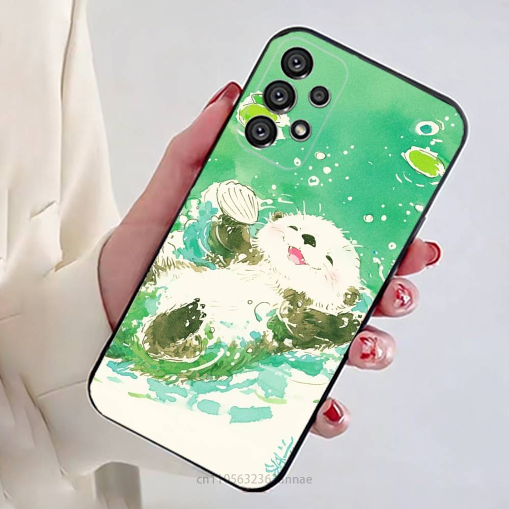 Морские выдры Животные Милый чехол для телефона для Samsung Galaxy A73,23,53,33,14,24,13,72,22,52,32,54,A34 Мягкий чехол