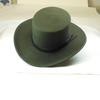 На новой фабрике Прямая продажа Плоская овечья фетровая шляпа Однотонная овечья фетровая шляпа Кожаный пояс Украшенная чистая шерстяная фетровая шляпа