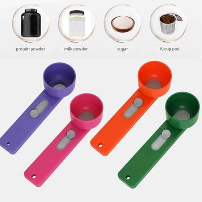 Yousheng Precision Powder Scoop с воронкой для скольжения, удобная мерная ложка для протеина, кофе, моющего средства, пластиковый инструмент для контроля порций без содержания бисфенола А
