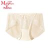 Maniform Women's Sexy Lace Breathable Mid-Low Waist Antibacterial Briefs