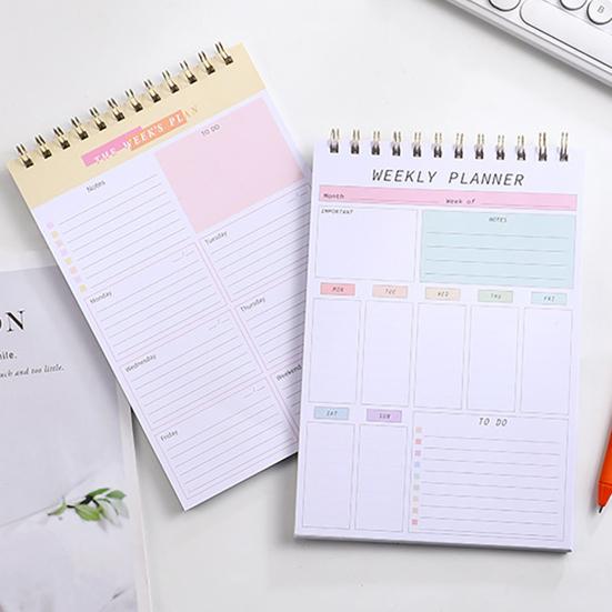 Блокнот на английском языке, блокнот-планировщик на неделю с постановкой целей, ежедневный блокнот для школьного офиса, дома