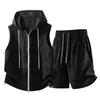 Men's Summer Camouflage Sleeveless Hooded Vest & Shorts Set - Lightweight, Breathable Sportswear