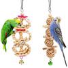 Bird Toy Set: 8-Piece Swing, Chew, and Puzzle Kit for Small To Medium Birds - Relieve Boredom with Logs and Stairs