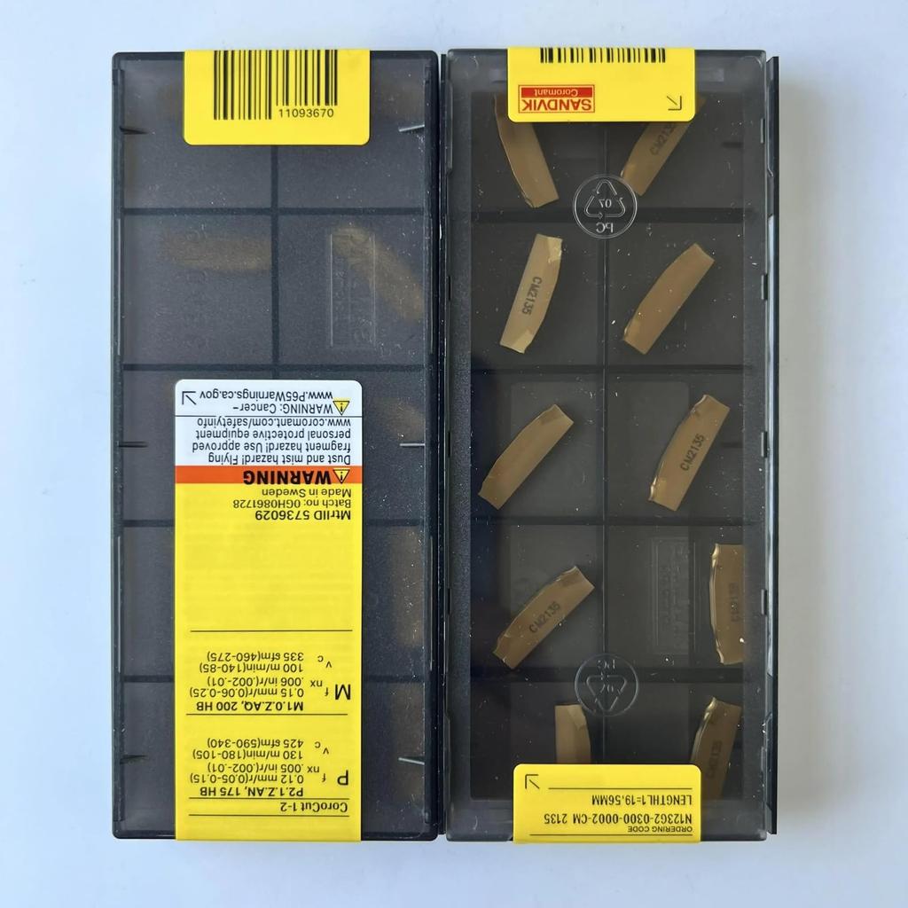 Оригинальная твердосплавная пластина Sandvik / N123G2-0300-0002-CM 2135 для токарного станка с ЧПУ 10 шт.