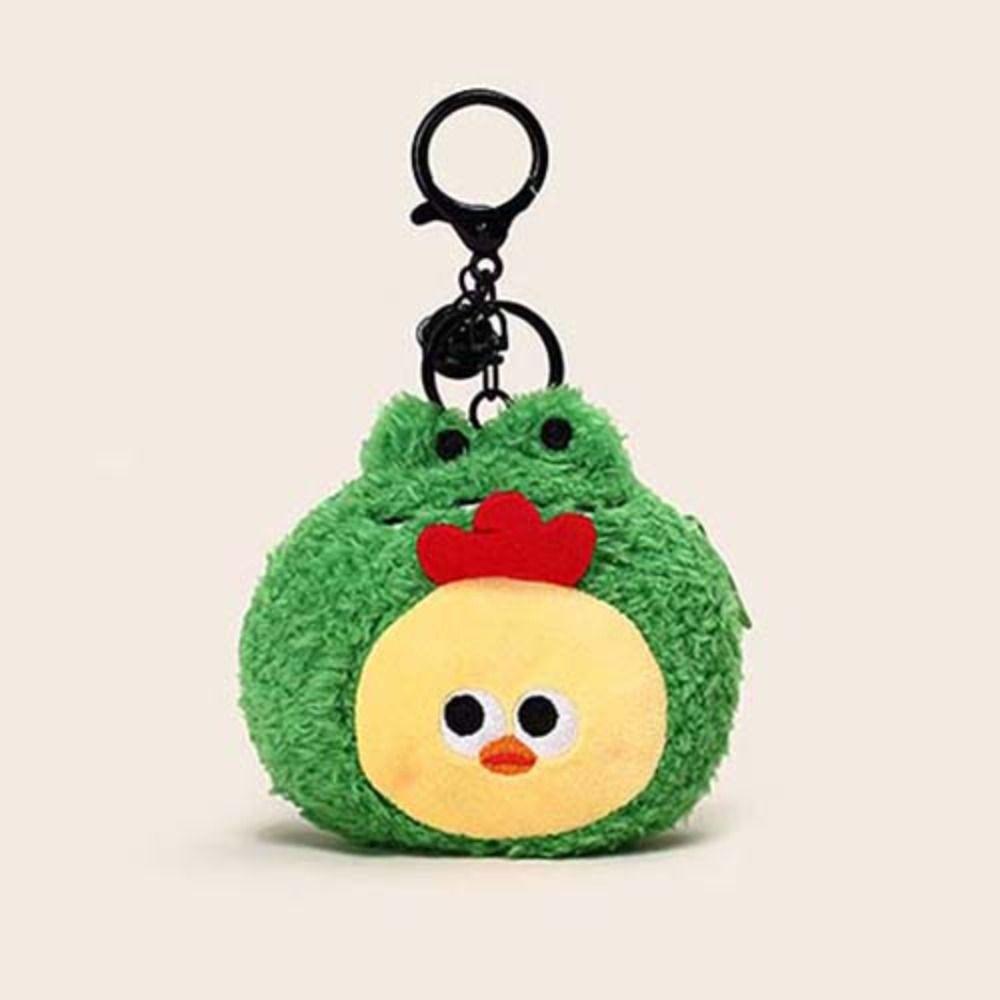 Cute Animal Cartoon Plush Coin Purse Kawaii Small Items Bag Funny Mini Earphone Bag Children