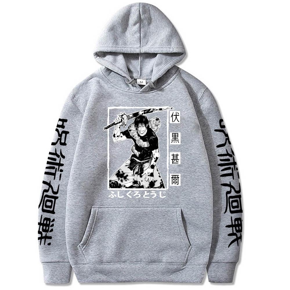 Худи Jujutsu Kaisen Графические худи Винтажный оверсайз худи с капюшоном Длинные рукава Мягкая мужская женская одежда