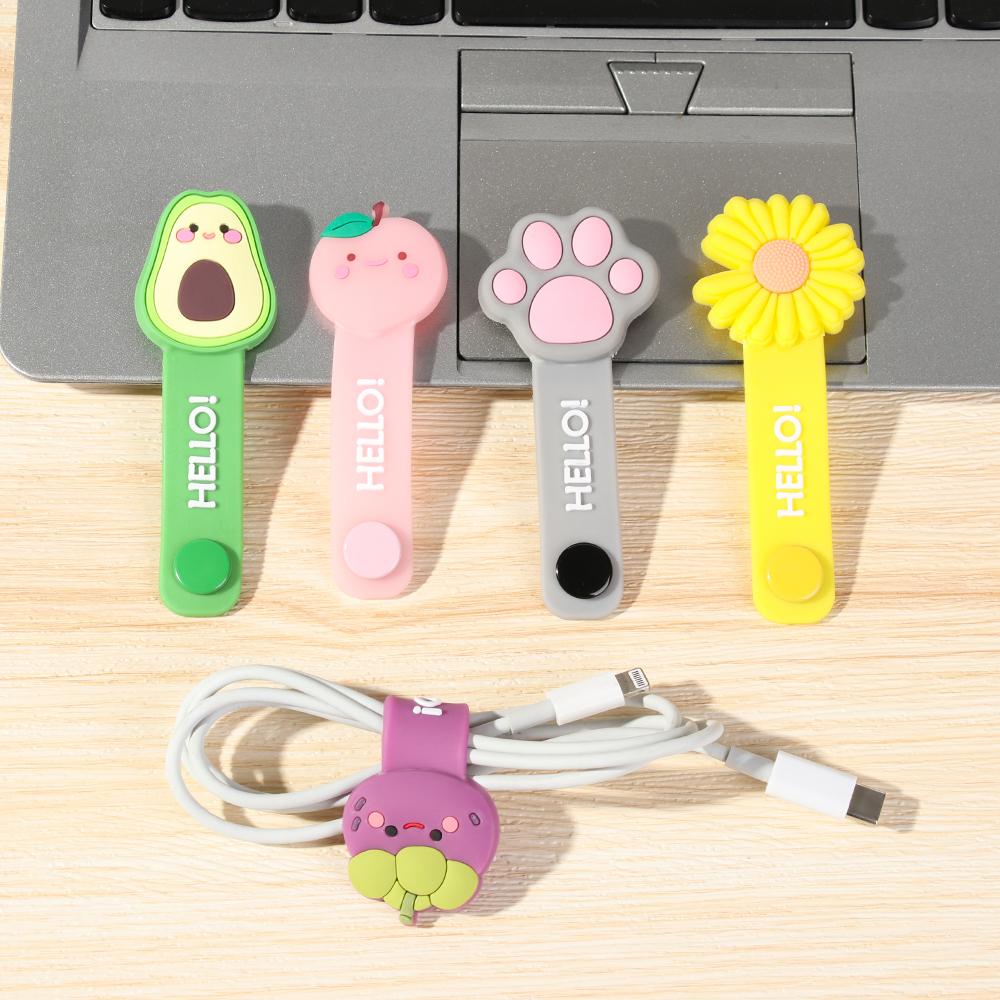 Cute Multifunction Silicone Cord Protector Winder Cable Protector Data Line Storage