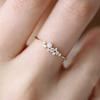 Trendy Elegant Dainty Rings For Women Romantic Women's Shiny Zircon Gold Color Thin Finger Ring Accessories Jewelry KCR088
