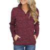 Однотонное худи с длинным рукавом, модное, весенне-осеннее, новый стиль, на молнии, с половинной планкой, универсальный женский топ