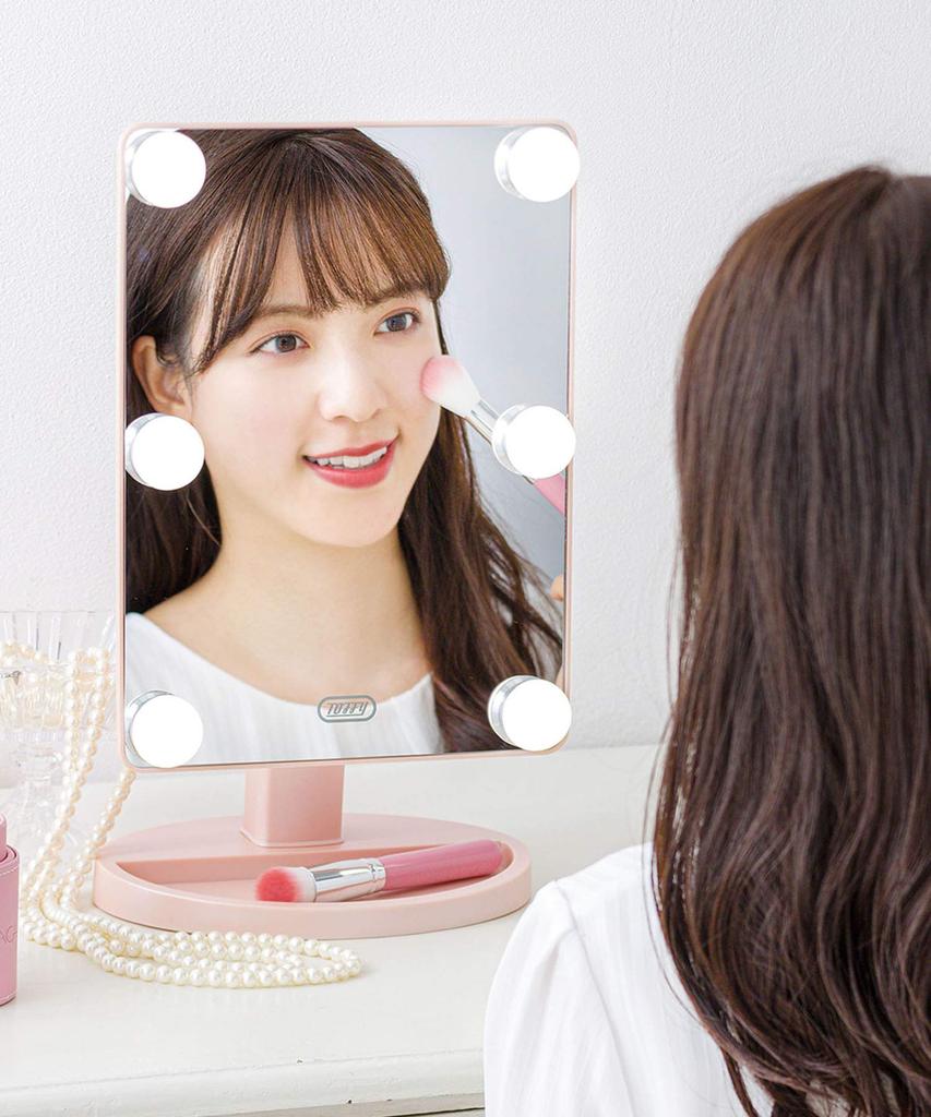 Hollywood Style Mirror [Toffy Beauty] TB06-LM1 (Pink)