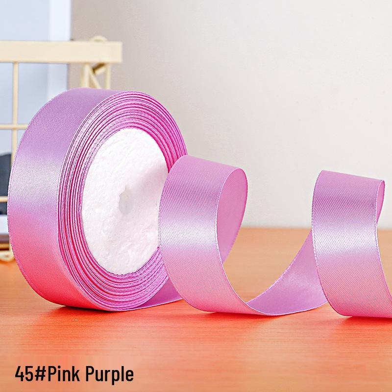 Полиэстеровая атласная лента 2,5 см для подарочной коробки и аксессуаров для волос