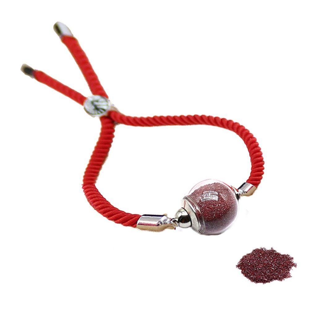 DIY Wishing Bottle Bracelet Multicolor Curve Cube Pendant Gift Vial Cord Bracelet