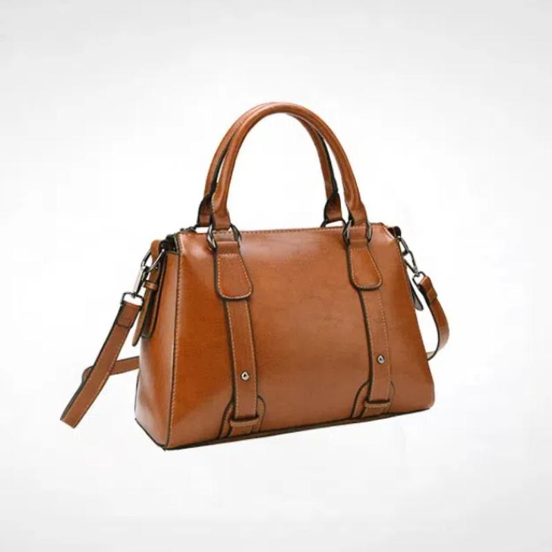 Женская сумка через плечо из натуральной кожи с верхней ручкой, повседневная дизайнерская женская сумка-мессенджер из вощеной коровьей кожи с пропиткой маслом