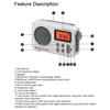 Портативное AM/FM-радио с ЖК-дисплеем, стереорадио, питание от аккумулятора и USB, будильник
