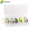 5pcs/box Sinking Wobblers Depth 0.3-0.6m HENGJIA Mini Mixed Suit Swimbait Crankbait with Box