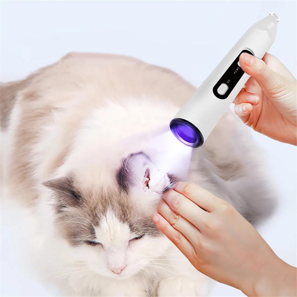 30ML USB Rechargeable Shaver Cat Ringworm Light LED Light Three-In-One Pet Electric Shaver Partial Hair Shaving
