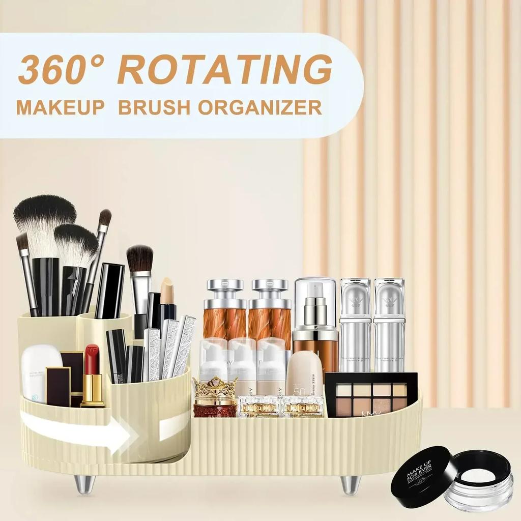Large Bathroom for Storage Rotating Countertops,desk Capacity Holder Decor Vanity Container Brush Organizer Makeup Makeup 360°