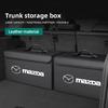 Auto Kofferraum Leder Aufbewahrungsbox Auto Innenraum Organizer Zubehör Für Mazda 2 3 6 5 Atenza CX3 CX5 MX5 CX7 Axela CX30 CX90 CX60