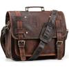 Handmade World Vintage Handmade Leather Messenger Bag For Laptop Computer Men Brown Leather Office Work Briefcase Satchel