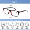 Reading Glasses Men Women Sports Anti-Blue Light Reading Eyewear Black Red Presbyopia Eyeglasses +100 To+400 Glasses
