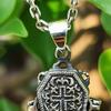 Ожерелье-подвеска Скелет Готическое ожерелье с подвеской в виде скелета в гробу