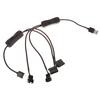 1 шт. Кабель USB 1 к 2 4-контактный 12 В к 5 В для питания вентилятора корпуса компьютера, кабель-адаптер с выключателем питания вентилятора