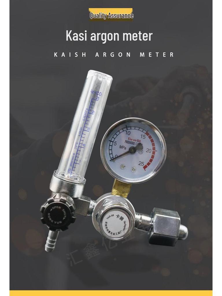 Card Lion Argon Regulator with Tube: Durable, Energy-Saving Pressure Reducing Valve for Argon Arc Welding.