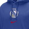 Nike Толстовка с капюшоном NBA Sacramento Kings Club Fleece City Edition с длинным рукавом и принтом, мужские толстовки с капюшоном синего цвета FB4841-495