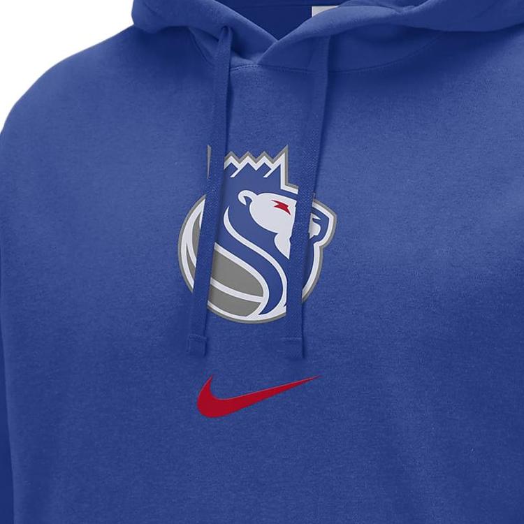 Nike Толстовка с капюшоном NBA Sacramento Kings Club Fleece City Edition с длинным рукавом и принтом, мужские толстовки с капюшоном синего цвета FB4841-495