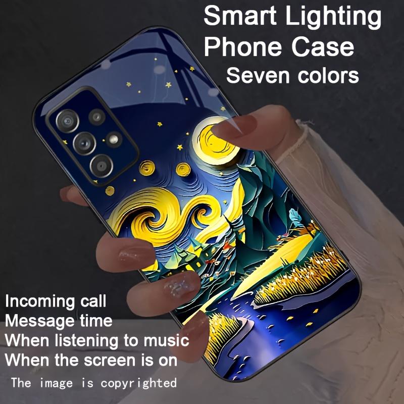 Звездное Небо Цветной Светящийся Чехол Для Телефона Для Samsung S25 S24 S23 S22 S21 Ultra Plus FE Note 20 Ultra Светодиодный Космический Чехол